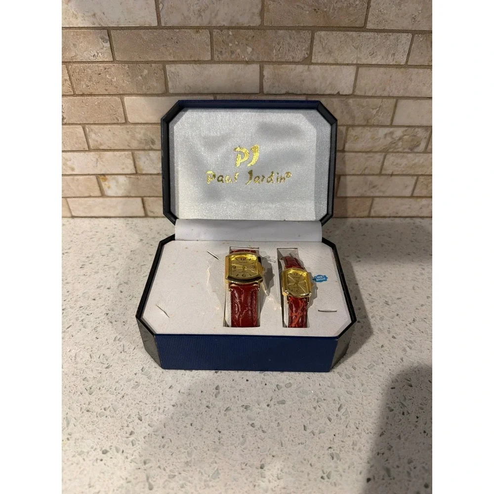 Paul‎ Jardin His Hers Watch Set Gold Tone